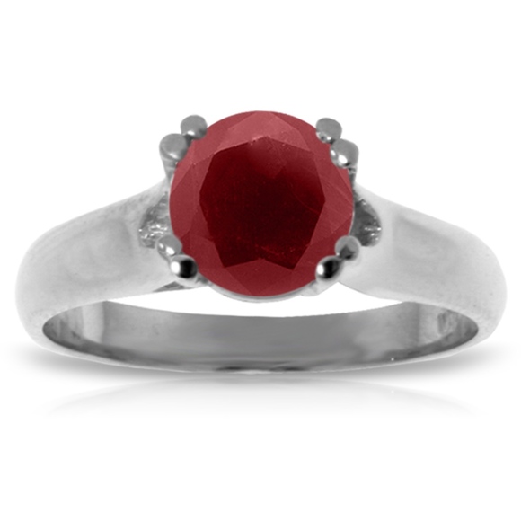 Galaxy Gold Products Jewelry - SOLID GOLD SOLITAIRE RING WITH NATURAL RUBY